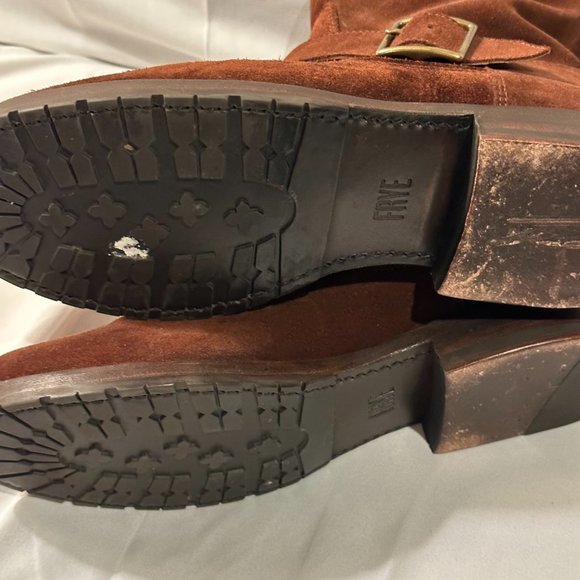FRYE Brown Size 7 1/2 Suede Boots - Picture 4 of 6